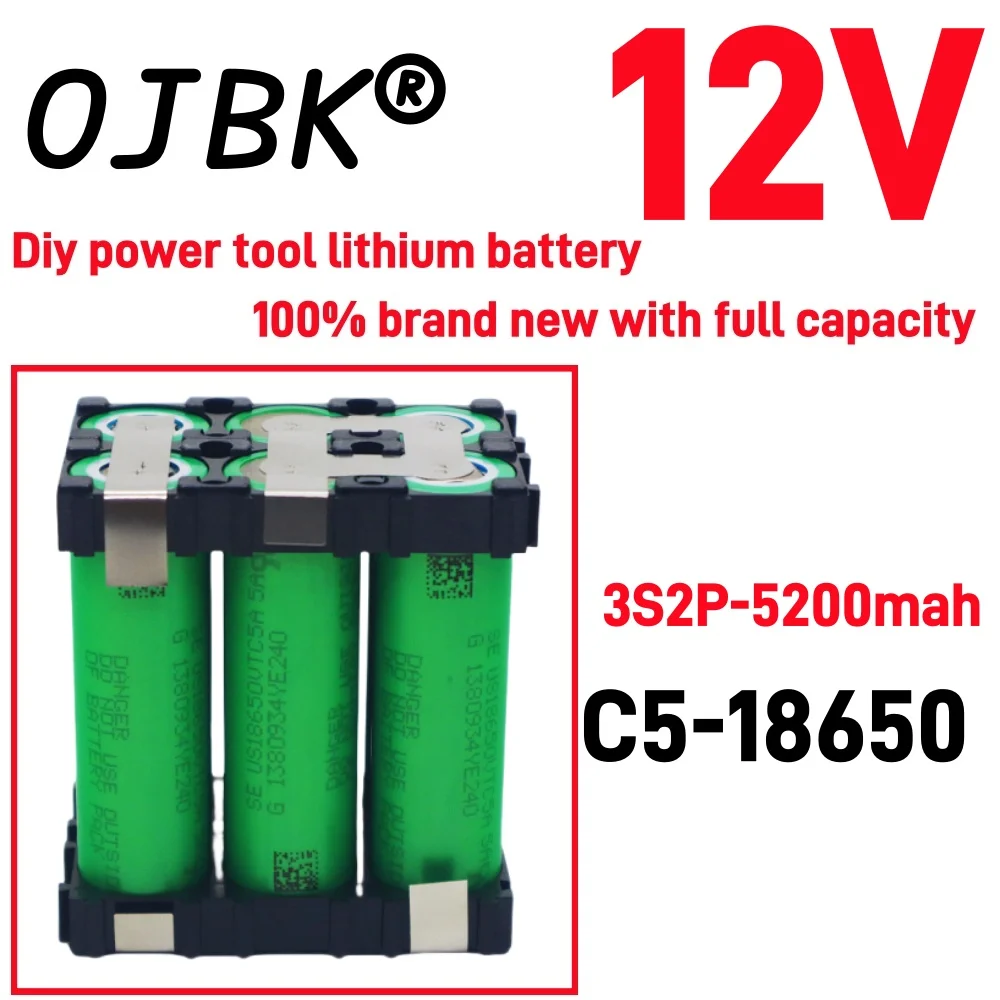 100% full capacity 18650 C5A 2600mAh 5200mAh 20A 3S4S5sSS12.6V14.8V18V for DIY screwdriver battery welding battery pack