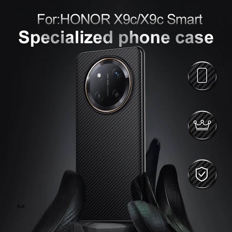 Mobile phone case for Honor x9c  made of genuine leather provides a comfortable grip