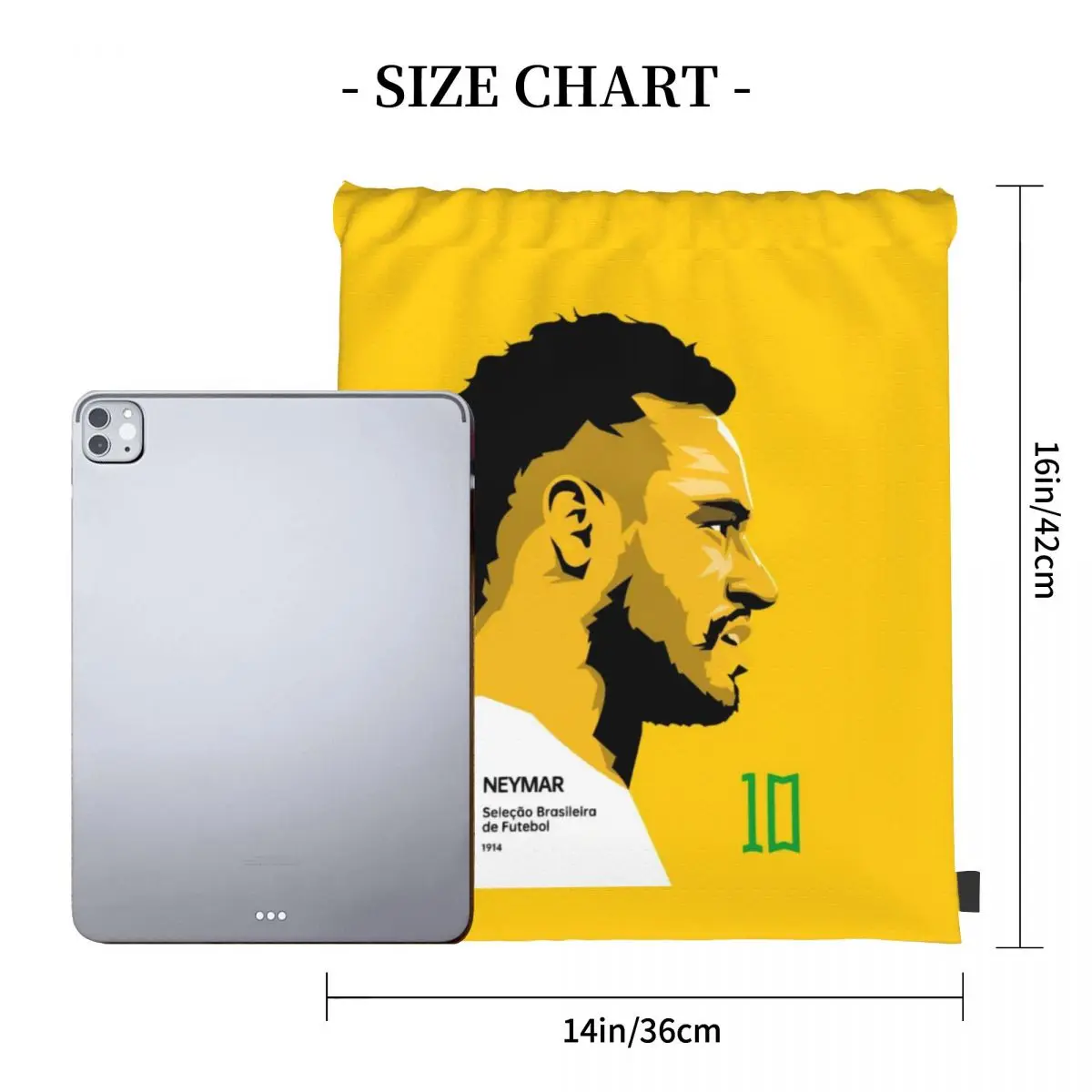 Personalizado brasil futebol n-neymar jr cordão bolso mochila masculino feminino leve ginásio esportes