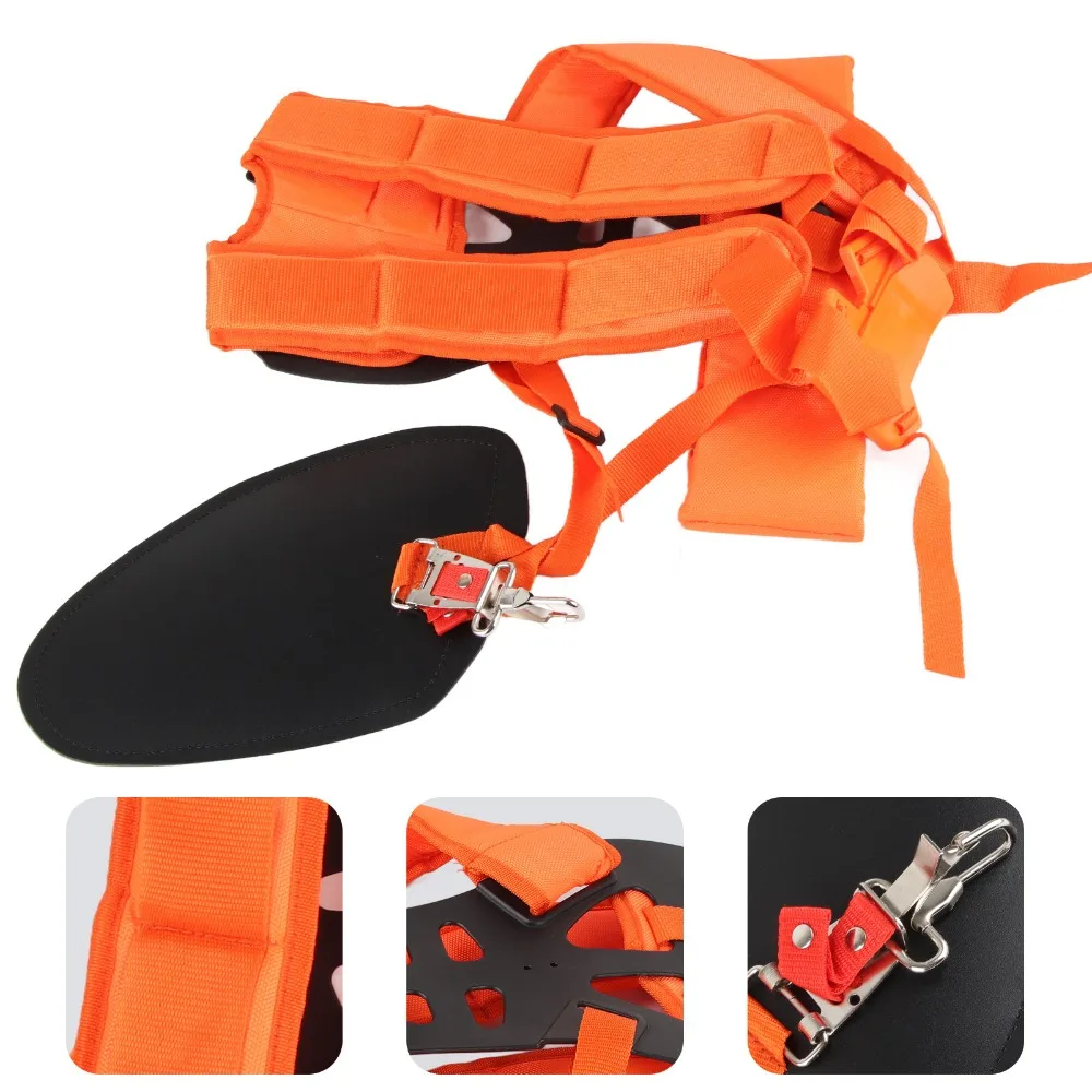 Регулируемый ремень для газонокосилки с мягкой подкладкой, экономичный садовый триммер с двойным плечевым ремнем