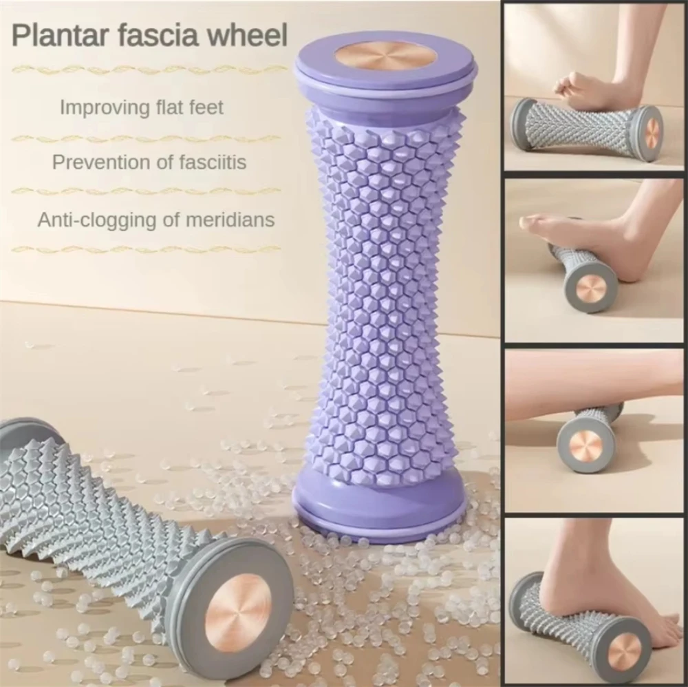 Fußroller Yoga-Massageball Plantarfaszien-Roller Muskelentspannungs-Pflegegerät Manueller Fußmassager aus Kunststoff