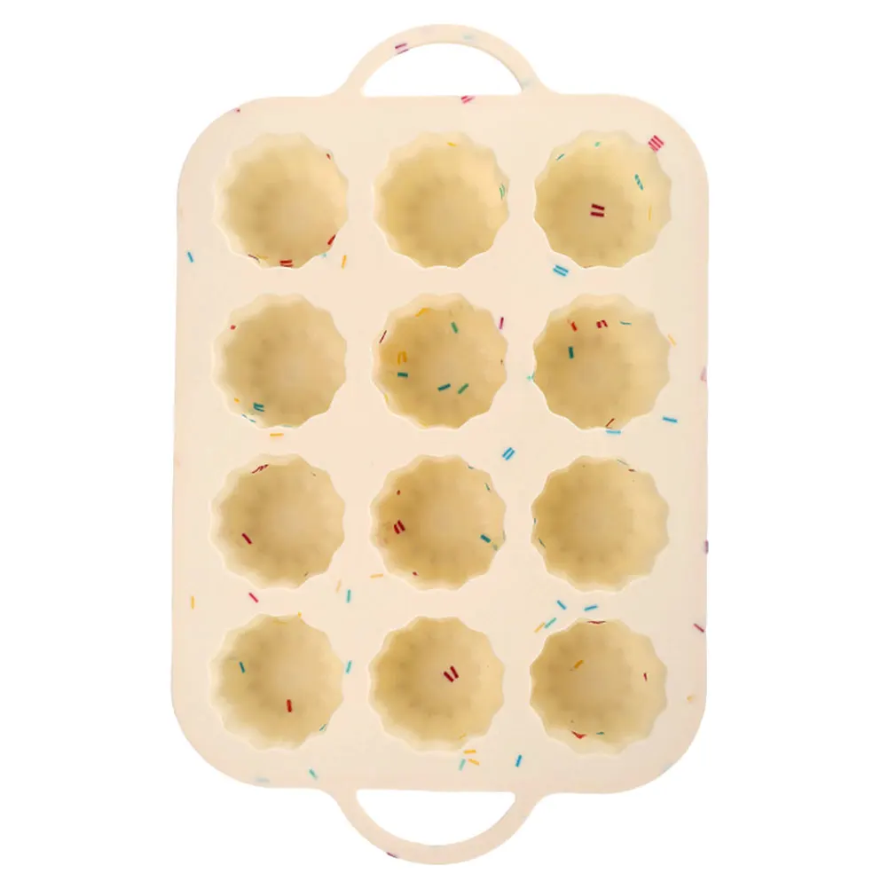 

Silicone Cake Mold Mini Lace Edge Round Column Muffin Pan Colorful Dots Pattern Baking Tools For Cupcakes