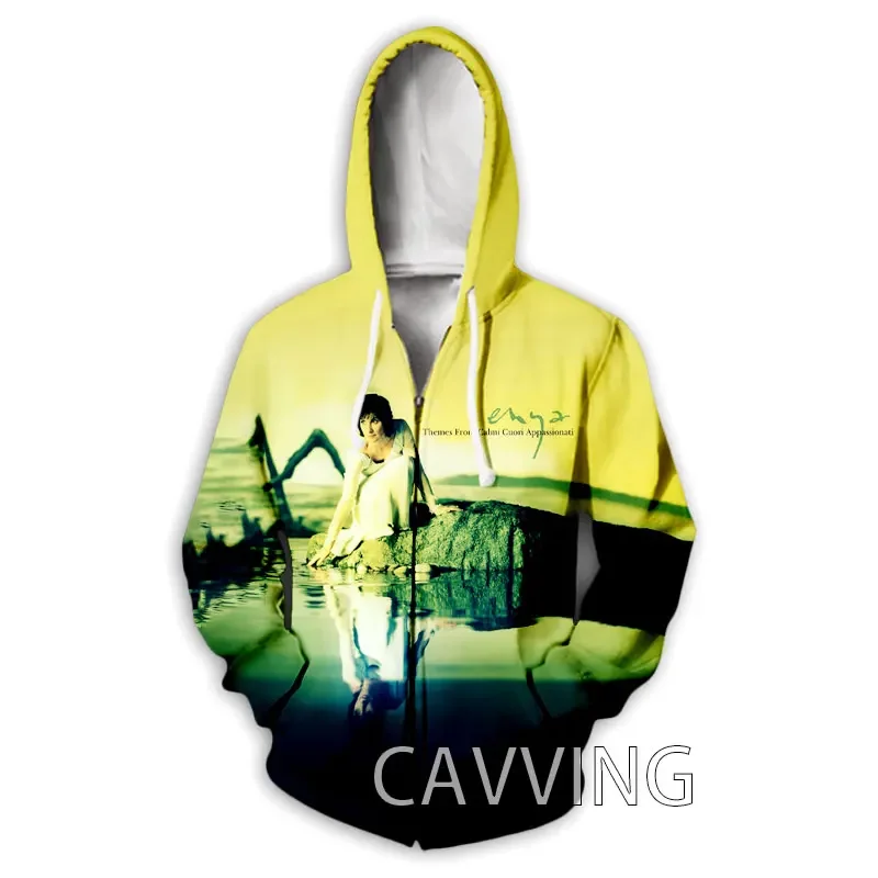 

New Fashion 3D Print Enya Zipper Hoodies Zip Up Hooded Sweatshirts Harajuku Hoodie Hip Hop Sweatshirts