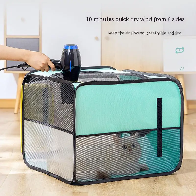 

Pet Drying Box Cat Hair Dryer Dog Cage Hands-Free Beauty Bag Pet Supplies Pet Drying Box Household Cat Small Dog Bath Drying Bag