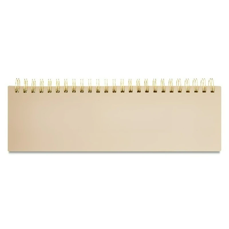 Weekly Medium (13” x 4”) Dusky Taupe Undated Simulated Leather 80 Sheets Standup Planner Spiral Bound