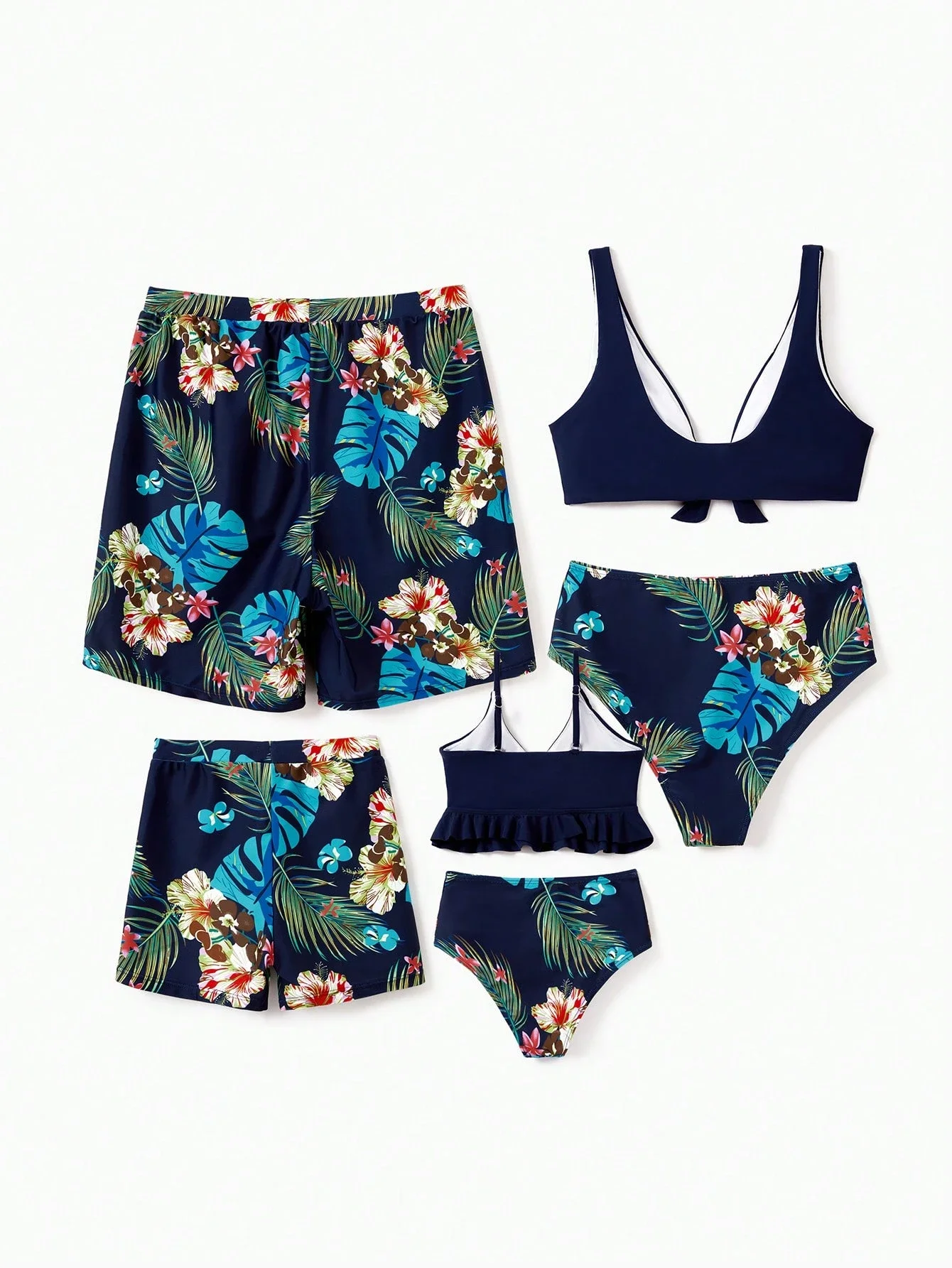 

Tropical Print Swimwear Set For Adults