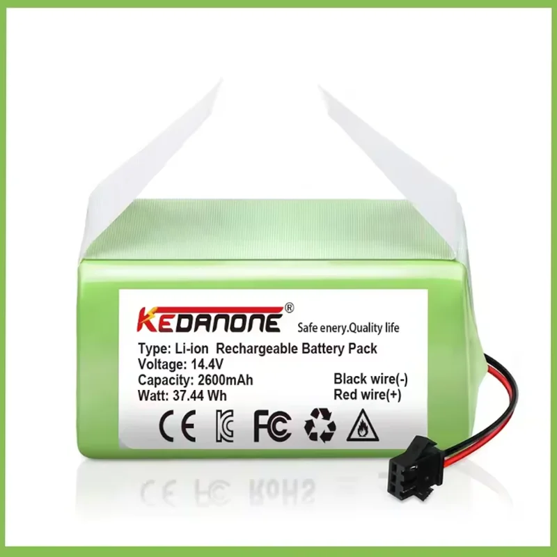 14.4V 2600mAh Li-ion Battery for Conga Excellence 990 1090 1790 1990 Ecovacs Deebot N79 N79S DN622, Eufy Robovac 30 35C