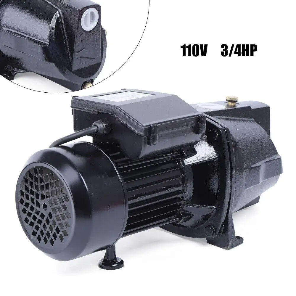 3/4 HP Shallow Well Jet Pump 110V Heavy Duty Jet Pump w/Pressure Self-Priming Shallow Water Pump Switch 3420 RPM Max Speed