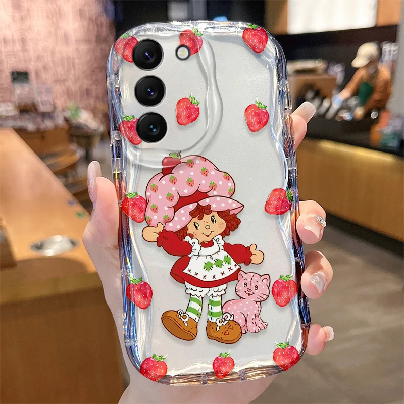 สตรอเบอร์รี่ Shortcake สําหรับ Samsung Galaxy S25 S24 S23 S22 S21 Ultra PLUS S20 FE A73 A72 A71 A56 A55 A54 5G A52 A52S 4G