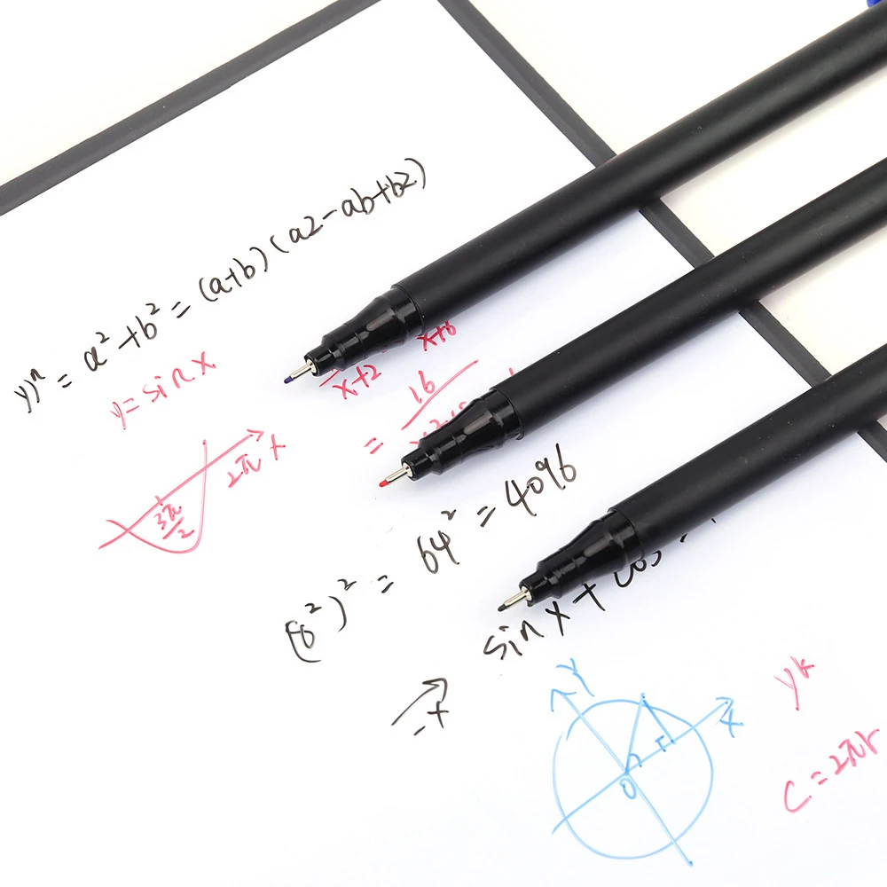 3pcs 0.5mm Dry Erase Art Markers Pens Erasable Whiteboard Marker Pen Office School Meeting record Stationery Extra Fine Tip