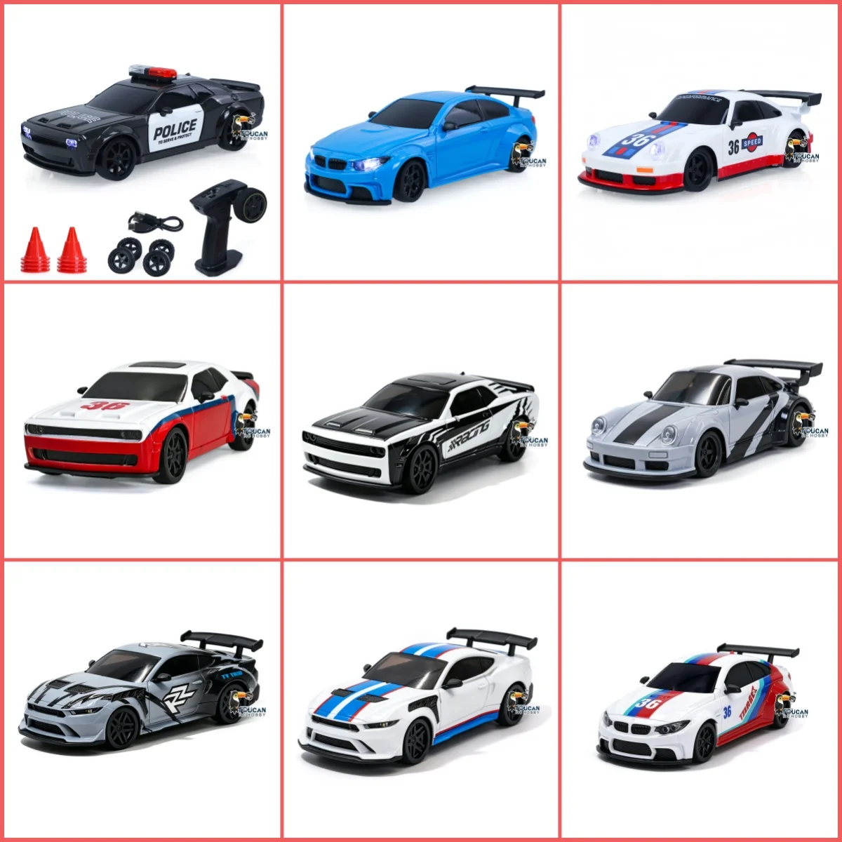 New 1/36 RC Drift Car 3611 High Speed 4WD Plastic Gyroscope Mini Remote Control Racing Cars Vehicle LED Light Radio Model - view 2