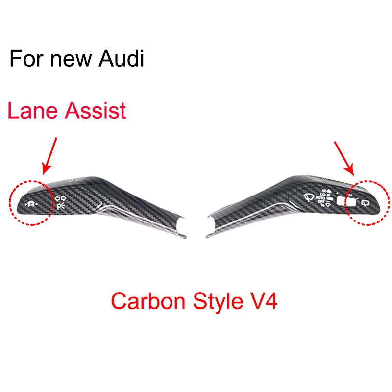 Center control interior modification wiper lever steering rod patch carbon fiber texture decoration For Audi A6 A4 A3 Q3 Q5 Q7 image 3