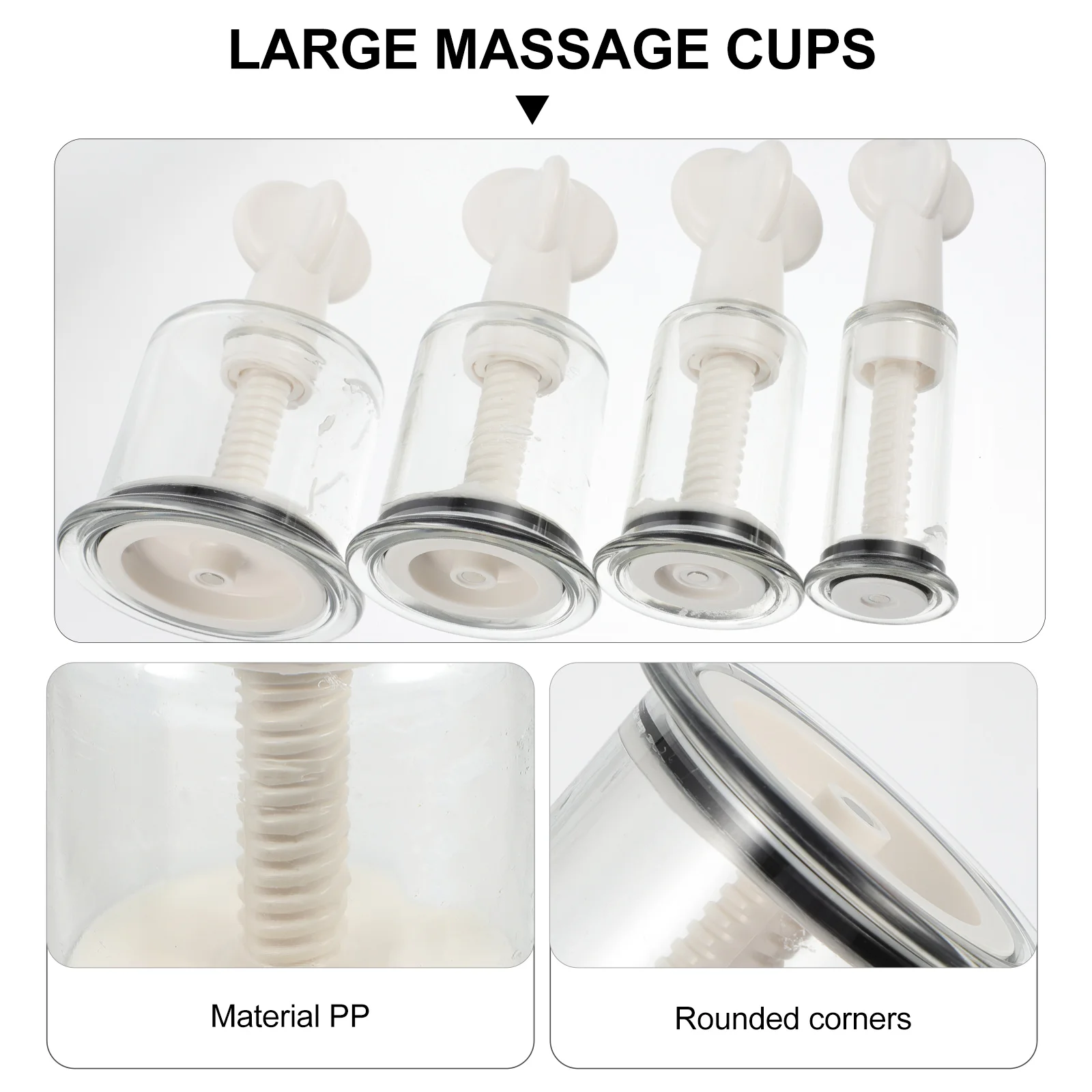 

8 Pcs Cupping Device Tools Massage Suction Cups Pump Chinese Style Massager Vacuum for