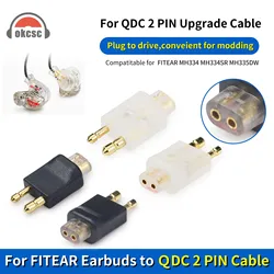 OKCSC 이어폰 어댑터, Fitear 수-QDC 2 핀 암 이어버드 커넥터, Fitear MH334 MH334SR MH335DW 이어버드 컨버터