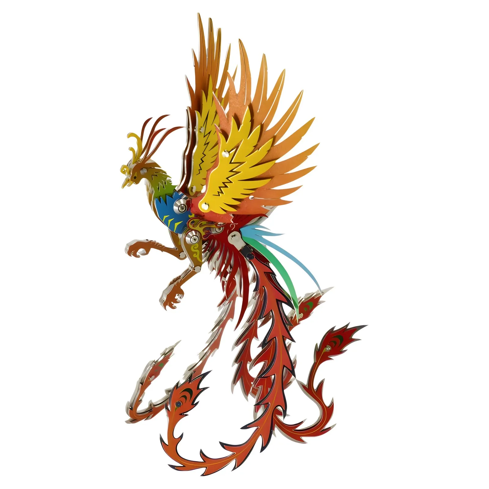 

3D Metal Puzzle Model Kits for Adults, Stainless Steel High-Difficulty Mechanical Fantasy DIY Assembly Phoenix Model