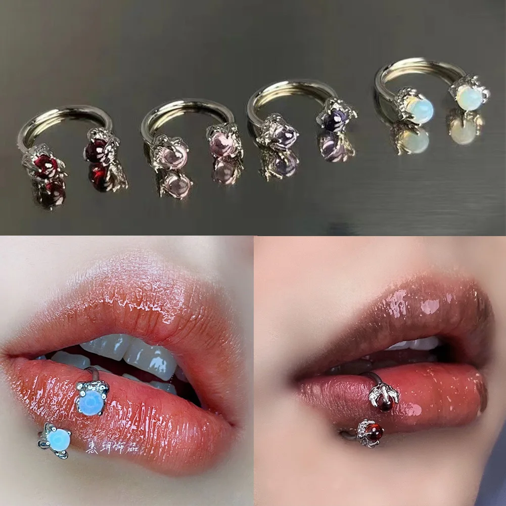 C Lip Ring Non-piercing Lip Clip Cuff Fake Piercing Fake Piercing Piecing Lip Stud Body Piercing Jewellery