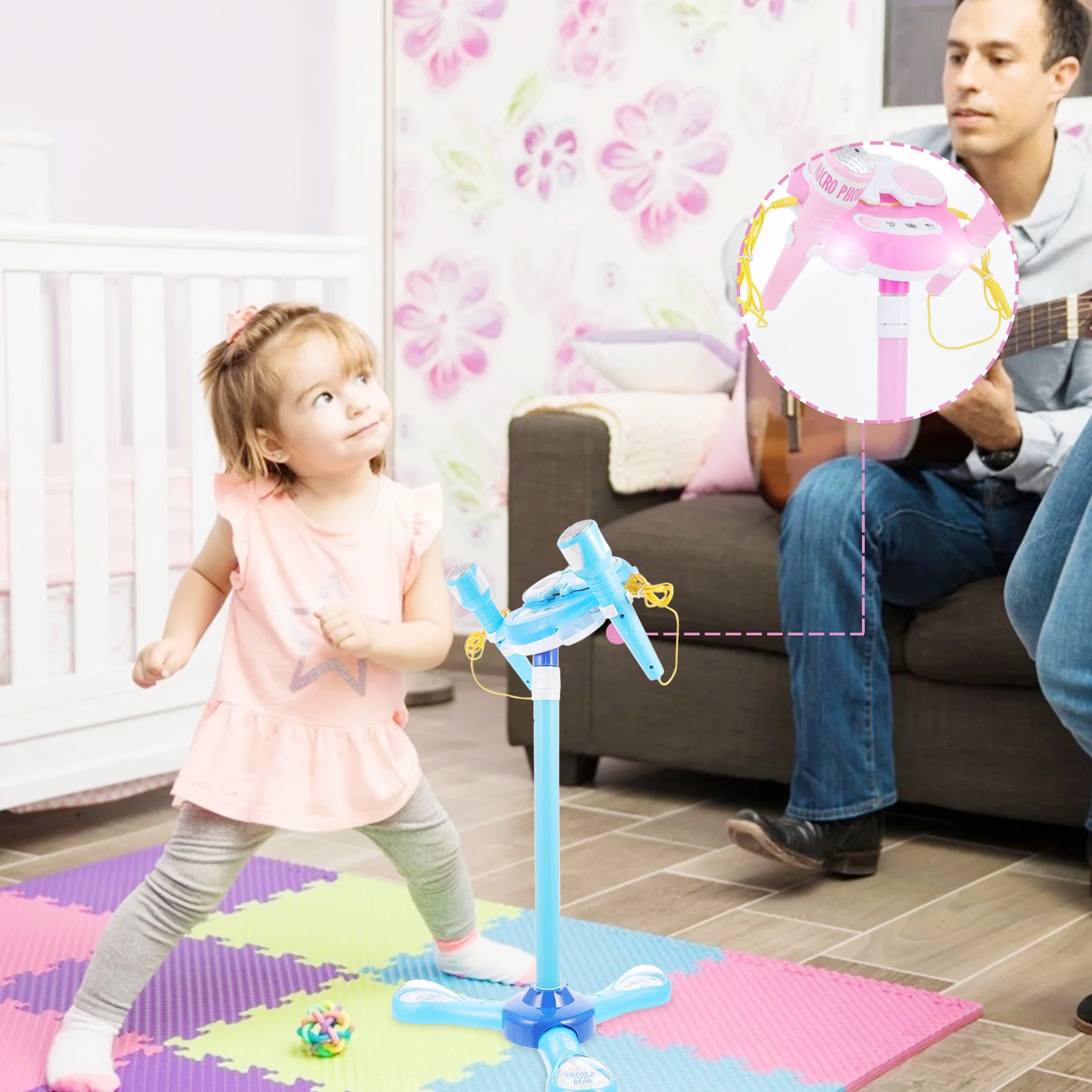 Kreative Karaoke-Maschine für Kinder mit Einfachem Griffdesign Unterstützt Musikalisches Entwicklung Reicher Klang Kindermusik-Spielzeug