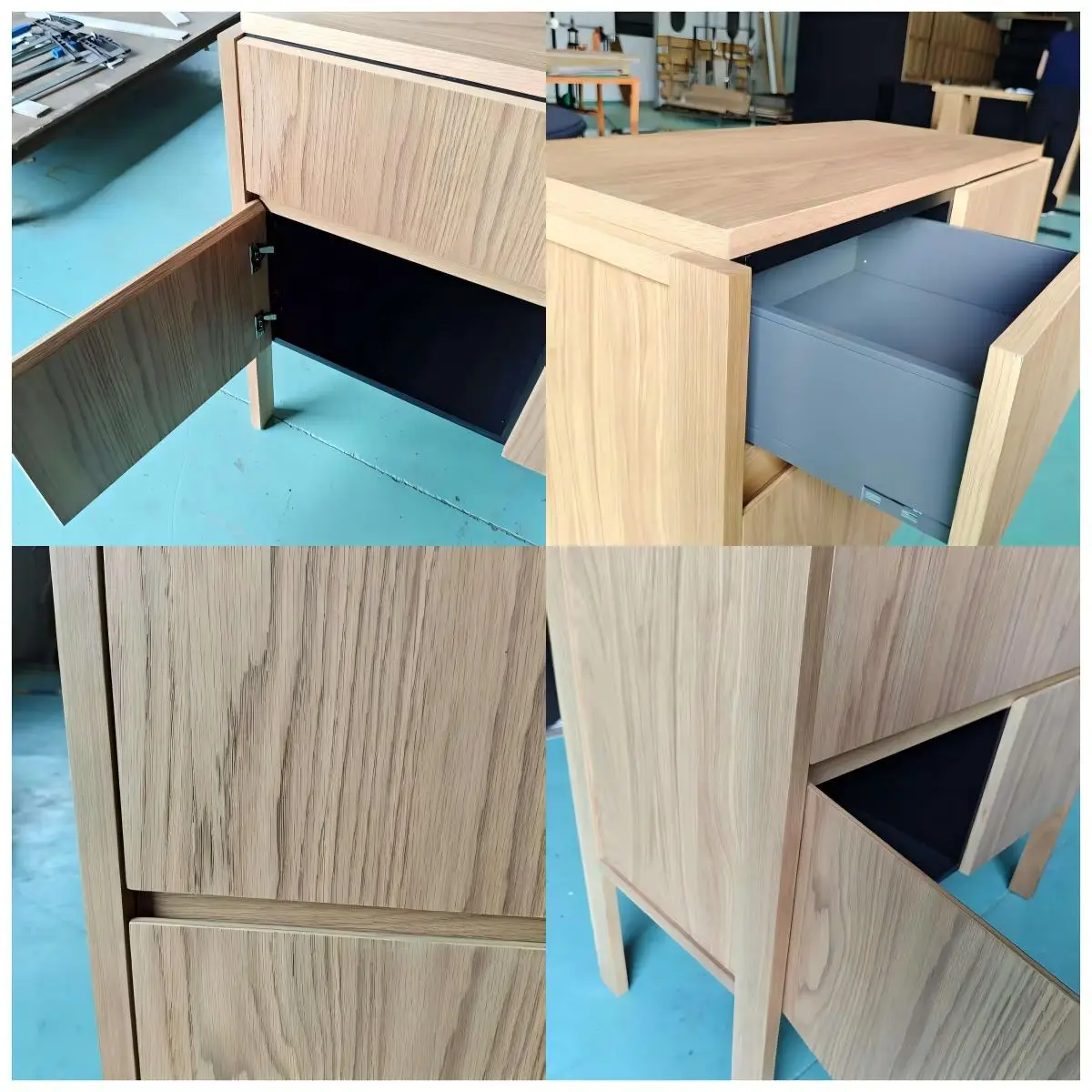 Armadietto del soggiorno dell'armadietto del comodino della camera da letto dell'armadietto della camera da letto dell'hotel in stile log con cassetto dei mobili dell'hotel