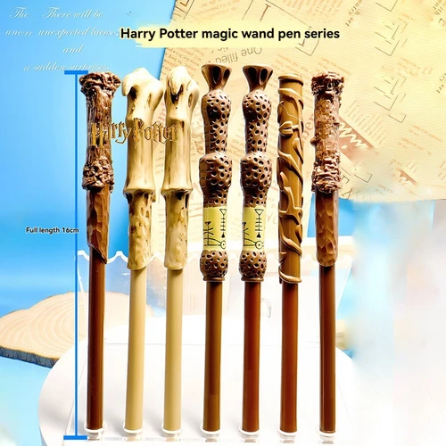 Imagen 2 del producto 1 pincel de escoba con bolígrafo de Gel, Harry Voldemort Hermione Wand, bolígrafo con varita mágica, recuerdo de Halloween