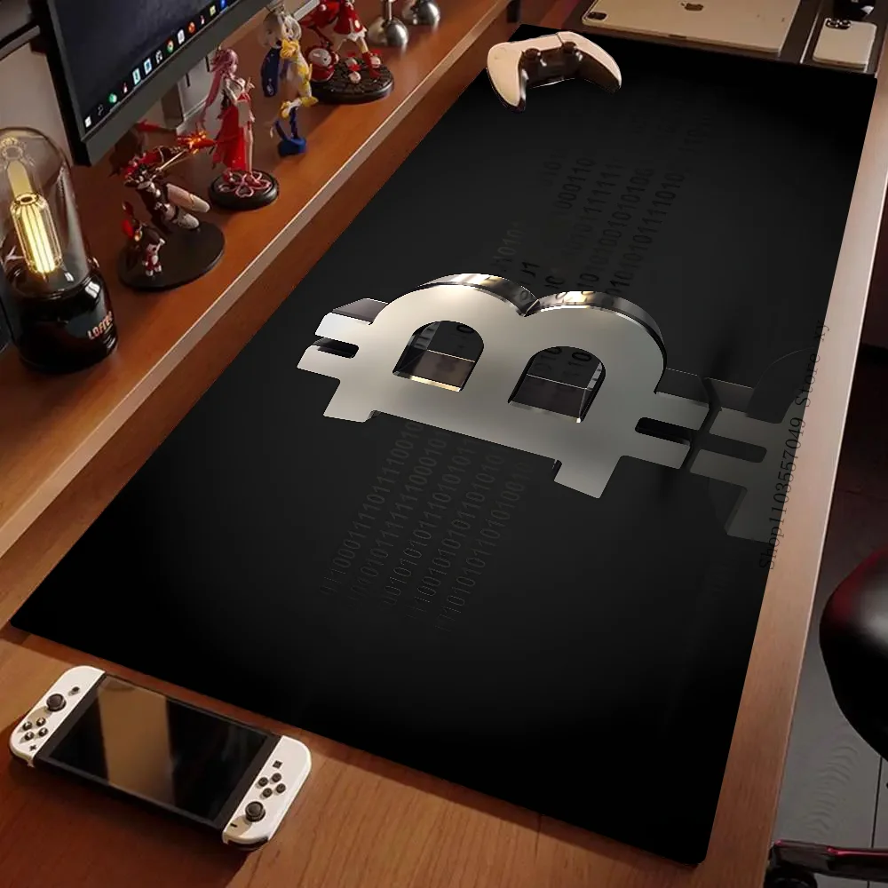 Money Bitcoin Network Mousepad Large Gaming Mouse Pad LockEdge Thickened Computer Keyboard Table Desk Mat