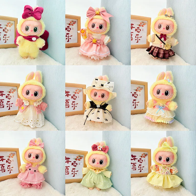 

Милая кукольная юбка, наряд для 17 см Labubu V2 V1, кавайная одежда для куклы, разные стили, платье для косплея, подарки в корейском стиле для Labubu