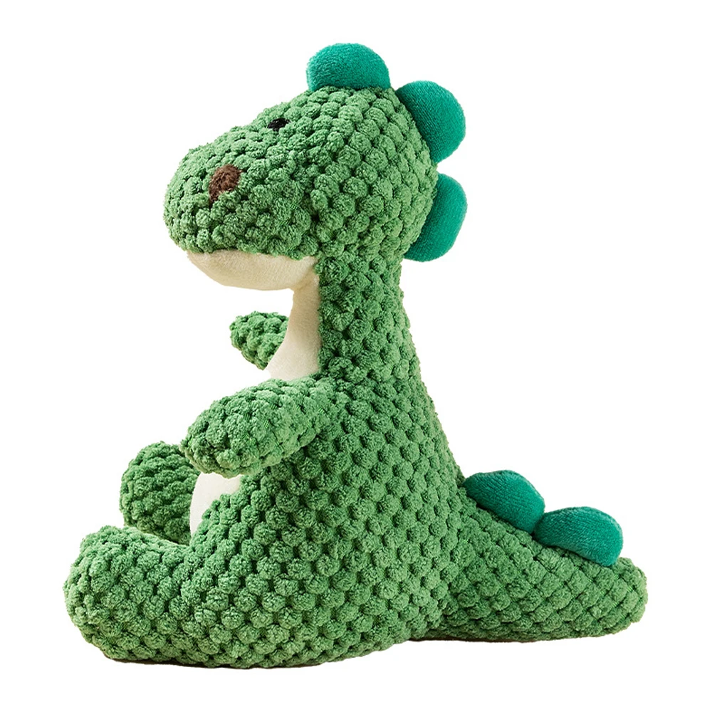 Niedliches, geräuscherzeugendes Dinosaurier-Kuscheltier, weicher Plüschbegleiter zum Schlafen, interaktiv, gegen Langeweile, zur Selbstbeschäftigung, geeignet für Welpen und Kätzchen zum Kauen, Plüschtier, Hundespielzeug, Stofftier, Kauspielzeug, geeignet für alle Hunderassen/alle Katzenrassen, Geburtstagsgeschenk, Outdoor-Spiel – Detail 7