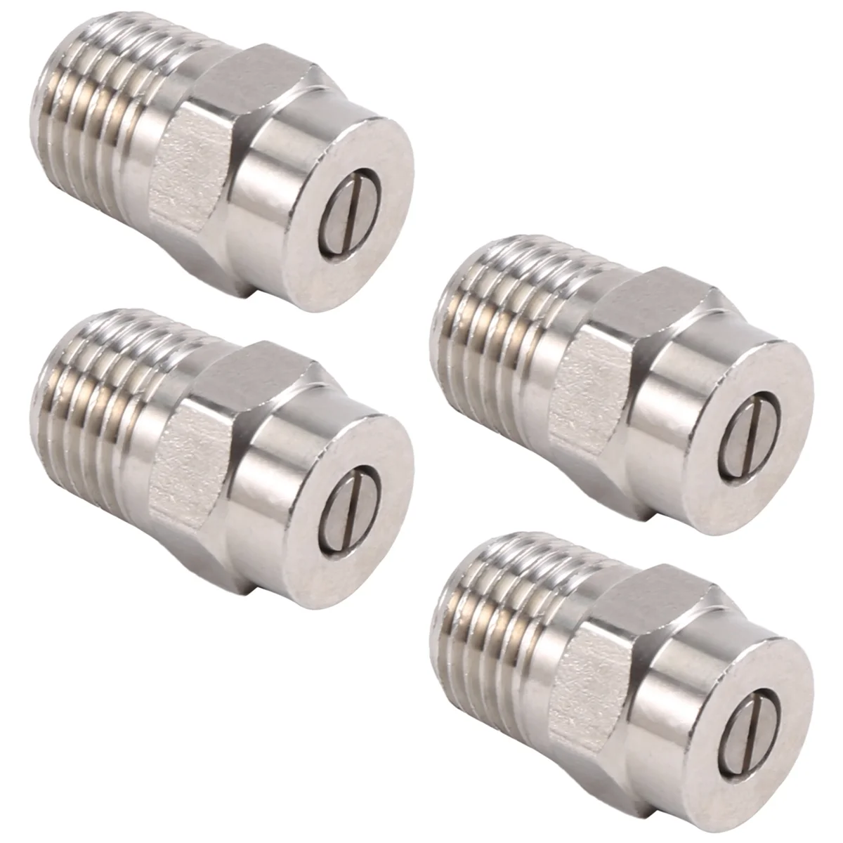 ABVA-4 Pcs Pressure Washer Surface Cleaner Nozzle Replacement Thread Type Spray Nozzle to Water Broom and Undercarriage