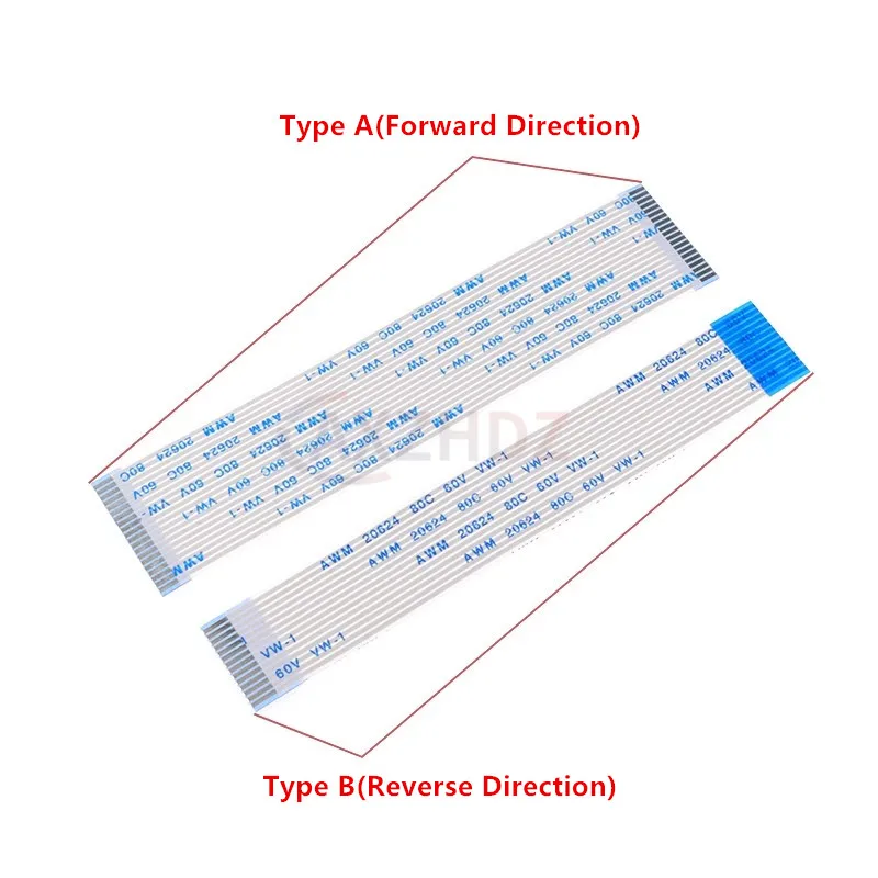 10PCS 1.0mm FPC FFC Ribbon Flexible Flat Cable 4/6/8/10/12/15/20/32/40 Pin Pitch 1.0MM A-Type Wire Length 5/10/15/20/25/30CM