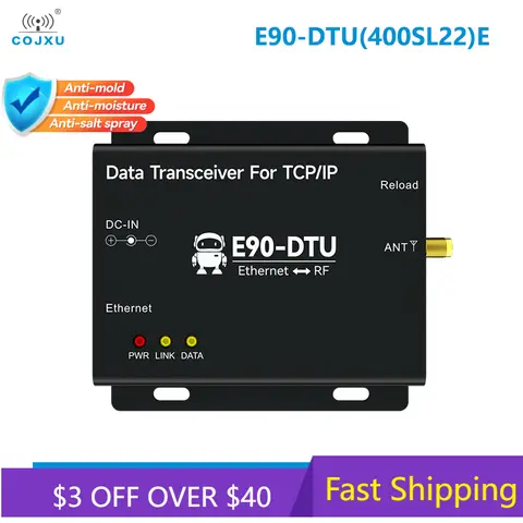 LoRa Wireless Data Transmission Gateway 230/433/868/915Mhz Ethernet Gateway 22/30dBm COJXU E90-DTU Series MQTT RSSI Modbus