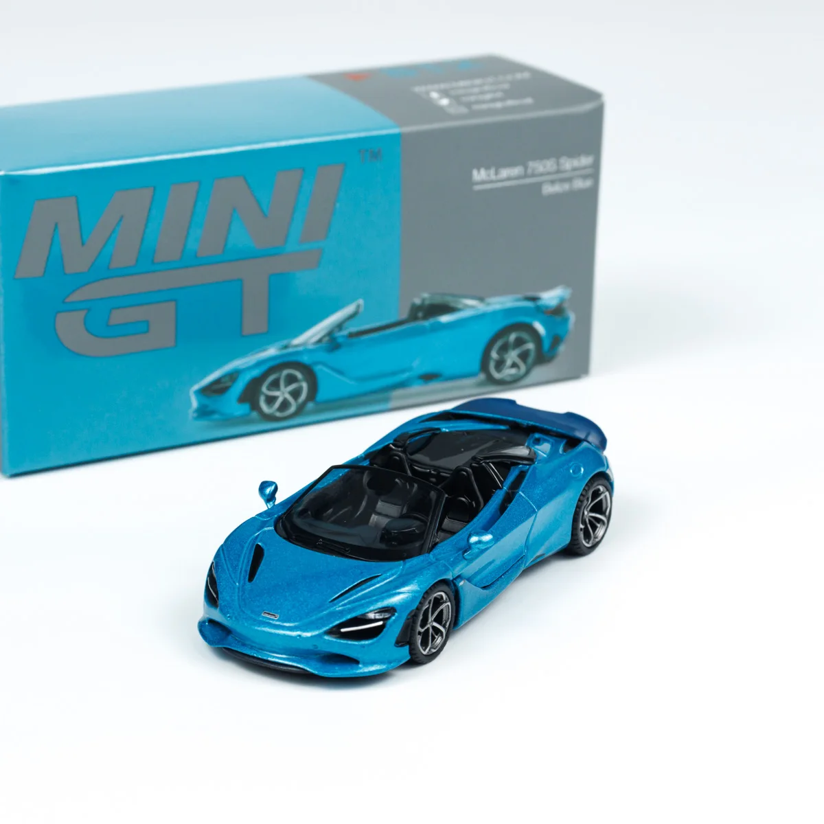 MINIGT 1:64 750S Spider Belize Blue Model Car