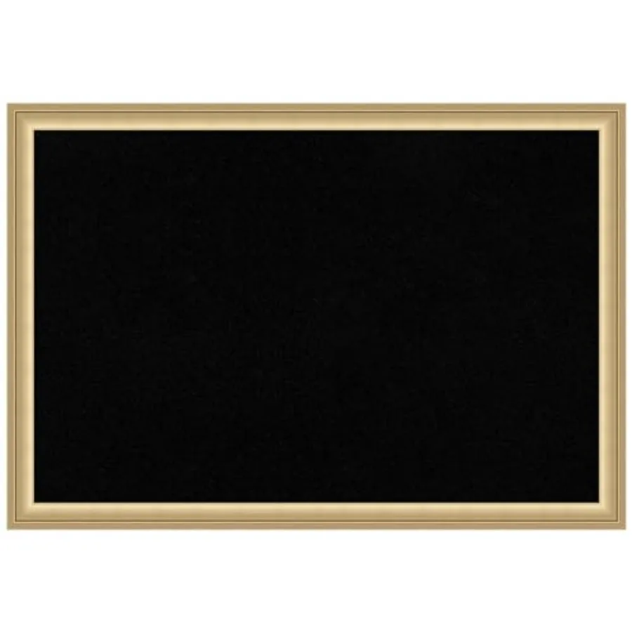 

Черная пробковая доска для стен 18x26, доска для заметок с золотой рамкой, средняя пробковая доска для офиса и дома, для организации пространства, повседневная пробковая доска