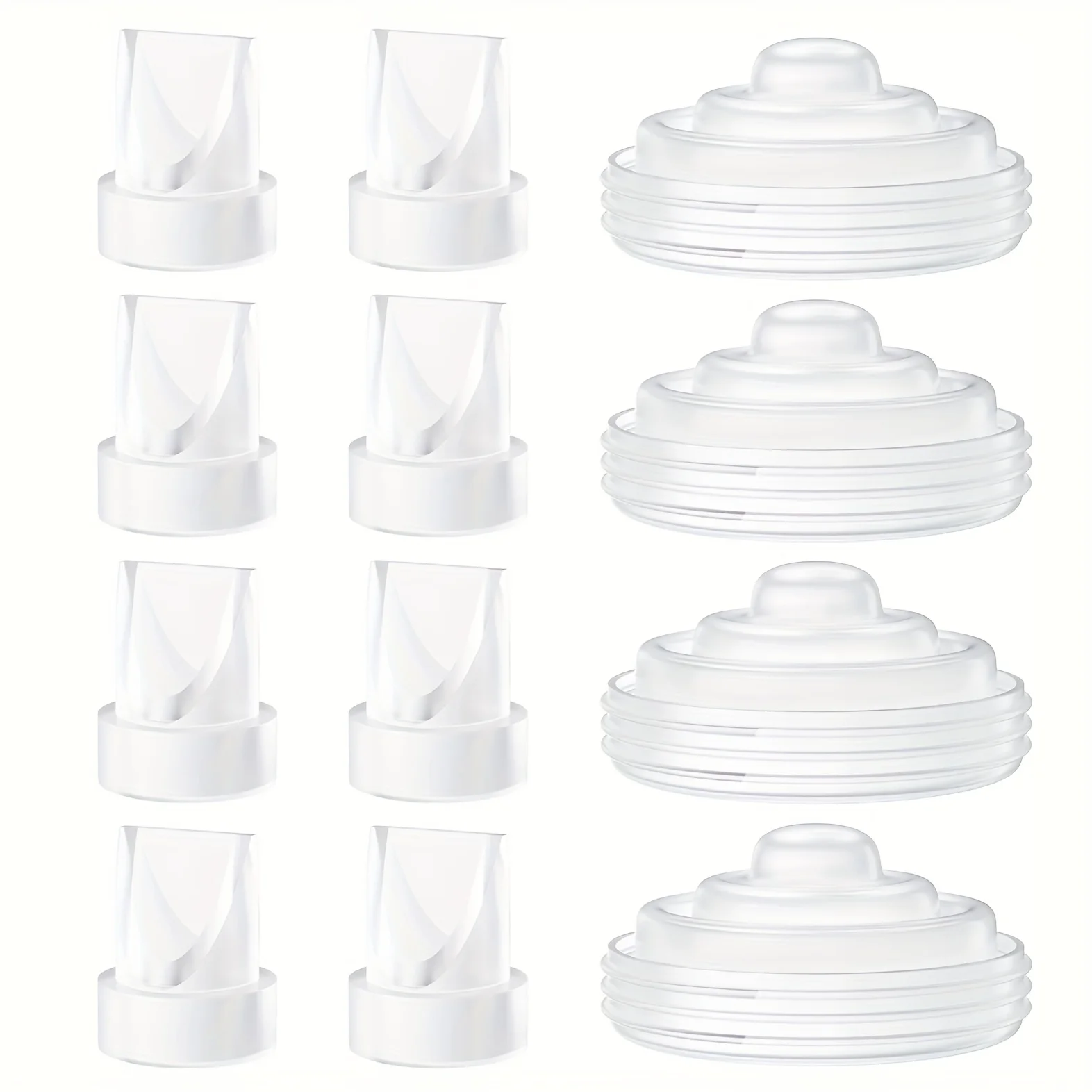12PCS Breast Pump Parts, Silicone Duckbill Valve & Diaphragm Compatible with M5 Wearable Breastpump, Replacement Accessories