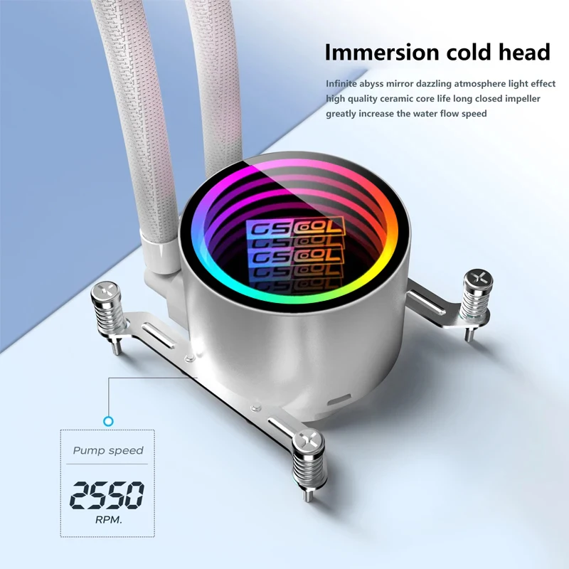 G-240 PC Water Cooling Radiator 120mm RGB Fan 240mm Liquid Water Cooler for Intel LGA 2011 1700 1200 115x AM4 AM5 AMD