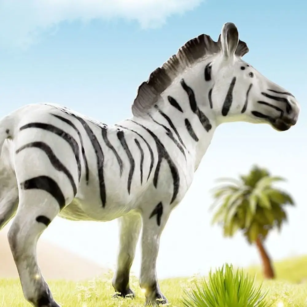 Plastic Simulated Tiger Transport Vehicle with Animal Figures Sliding Pull Back Truck Toys Car Collection Craft Decor