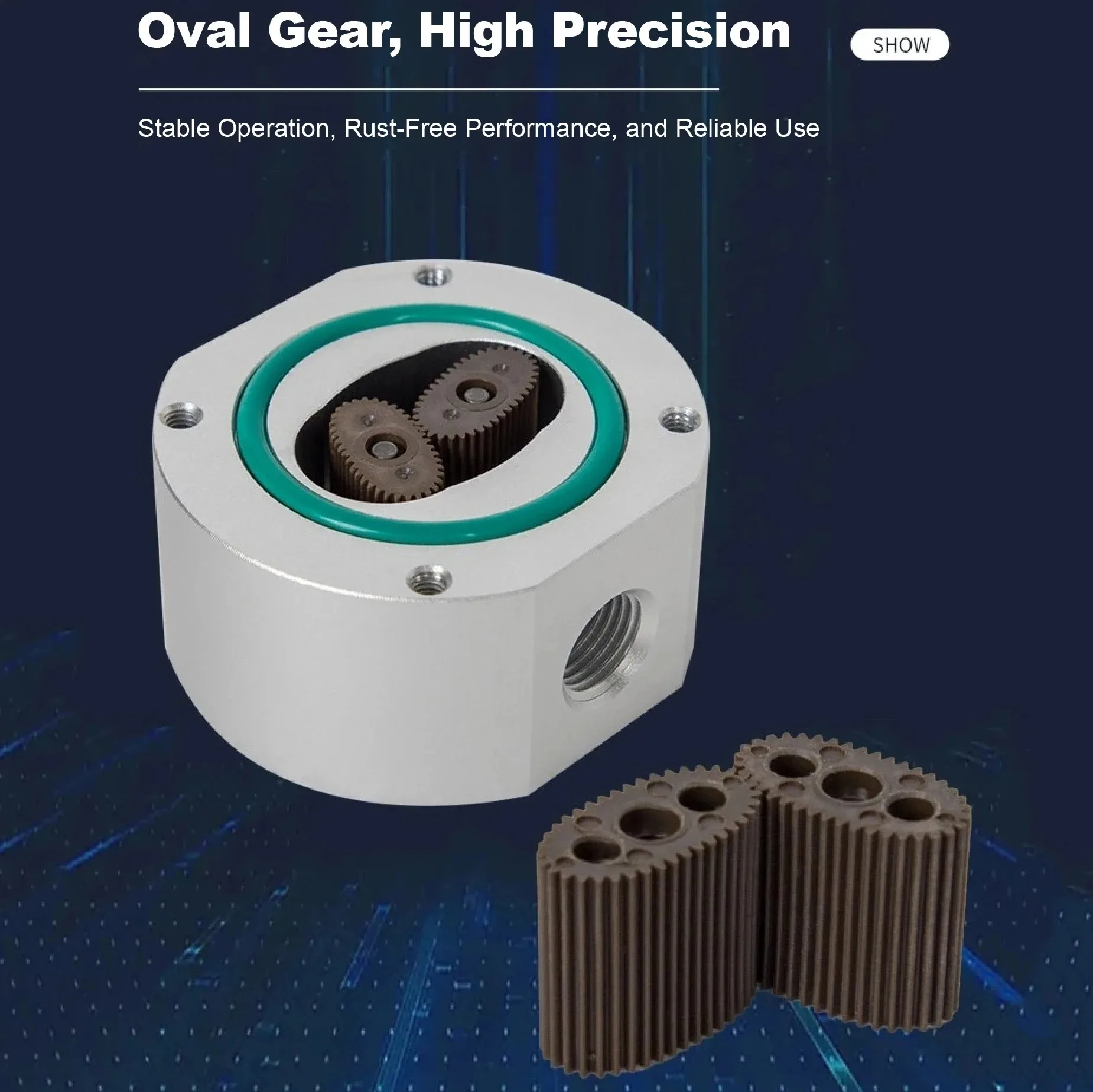 Micro Oval Gear Flow Meter RS485 High Precision Digital Liquid Flowmeter LCD Display Water Flow Control G1/4 G1/2 G3/4 Optional