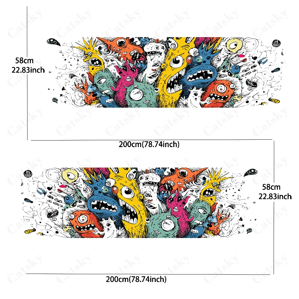 Little Monster Pattern Stickers - Car Body Side Decals for All Vehicles car vinyl wraps