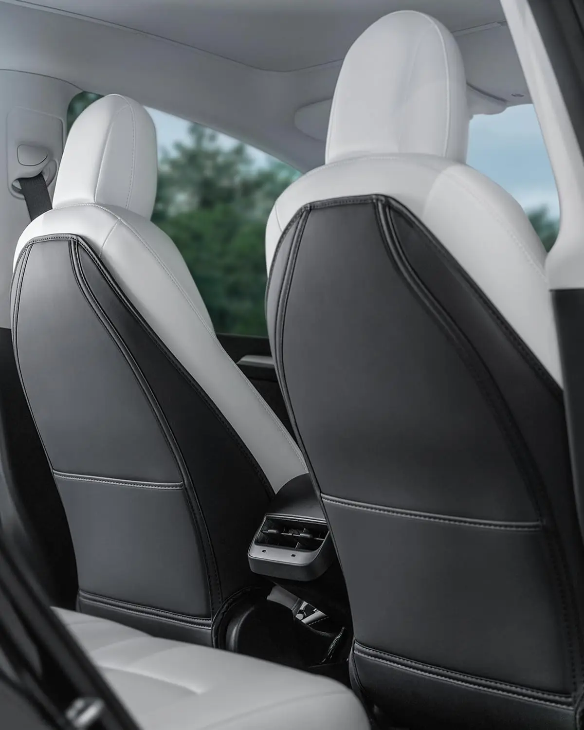 

Комплект из 2-х кожаных защитных накладок на спинки сидений Tesla Model Y/3/S/X, износостойкие коврики с карманом