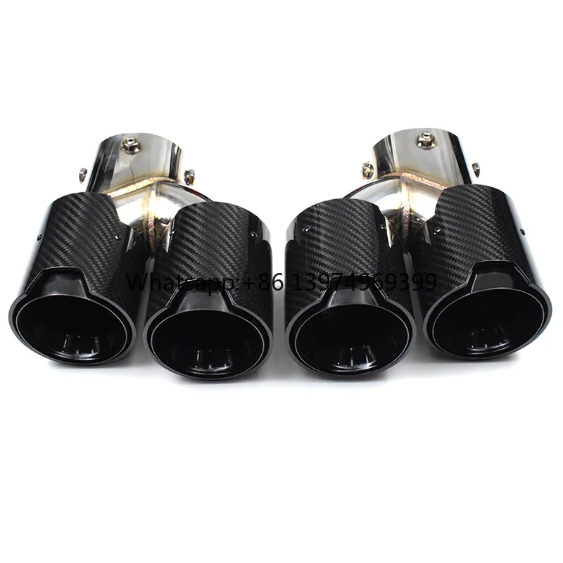 For DEX Exhaust Tips for G20/G21/G23/G42/M240i/M340i M Performance Carbon Fiber&Stainless Steel Exhaust Pipes Muffler Nozzle
