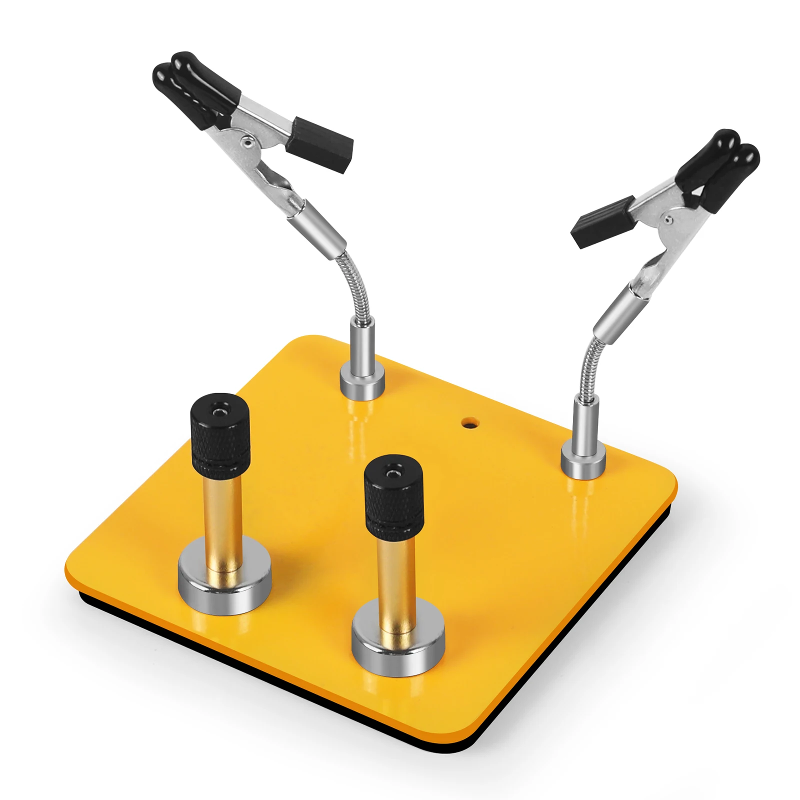 NEWACALOX Soldering Helping Hands Adjustable Circuit Board Holder with Magnetic Base Metal Flexible Arm for Clamp PCB RepairTool