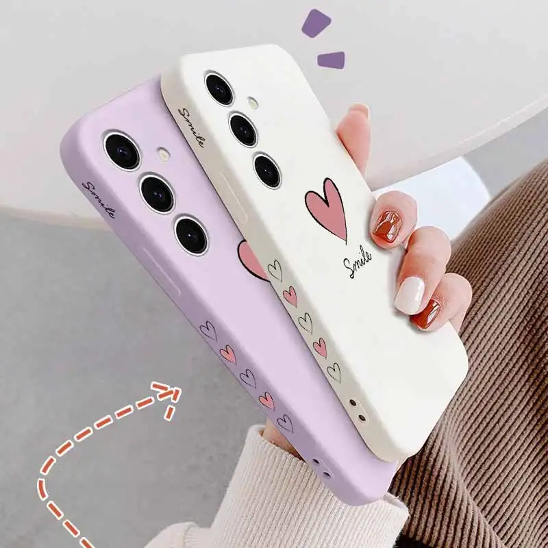 S25 بسيط الحب السائل الحبل سيليكون حالة الهاتف لسامسونج S25 S25 الترا S25 زائد الغلاف #3