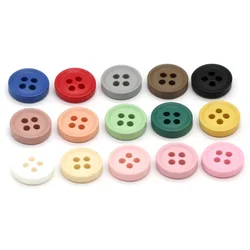 HENGC 50Pcs 11mm Small Colorful Resin Buttons for Clothing Cute Kid Shirt Blouse Skirt DIY Crafts Sewing Accessories Wholesale