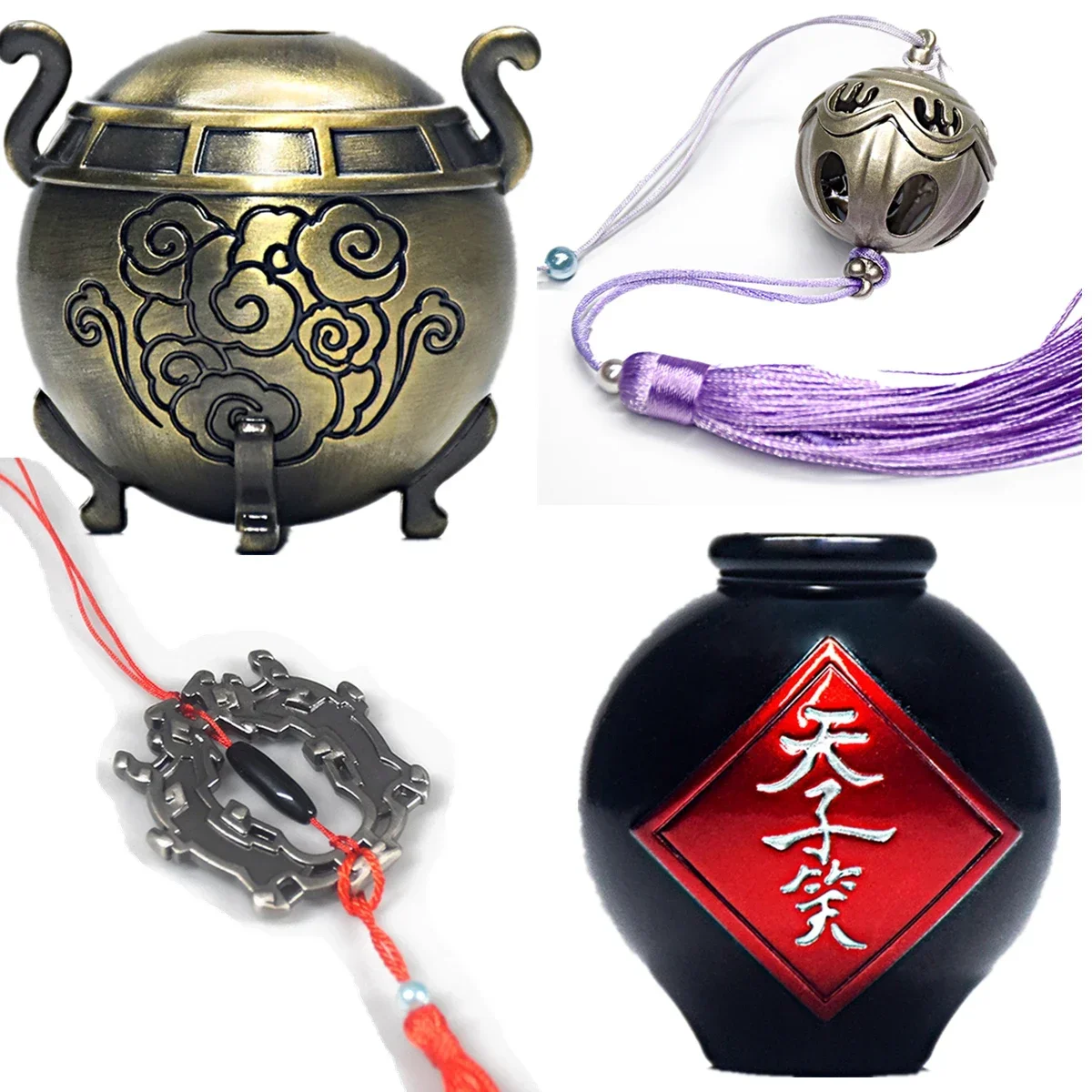 Wine Jar Censer Bell Flute Grandmaster of Demonic Cultivation Halloween Cosplay Wei Wuxian Couple Pendant Mo Dao Zu Shi Prop