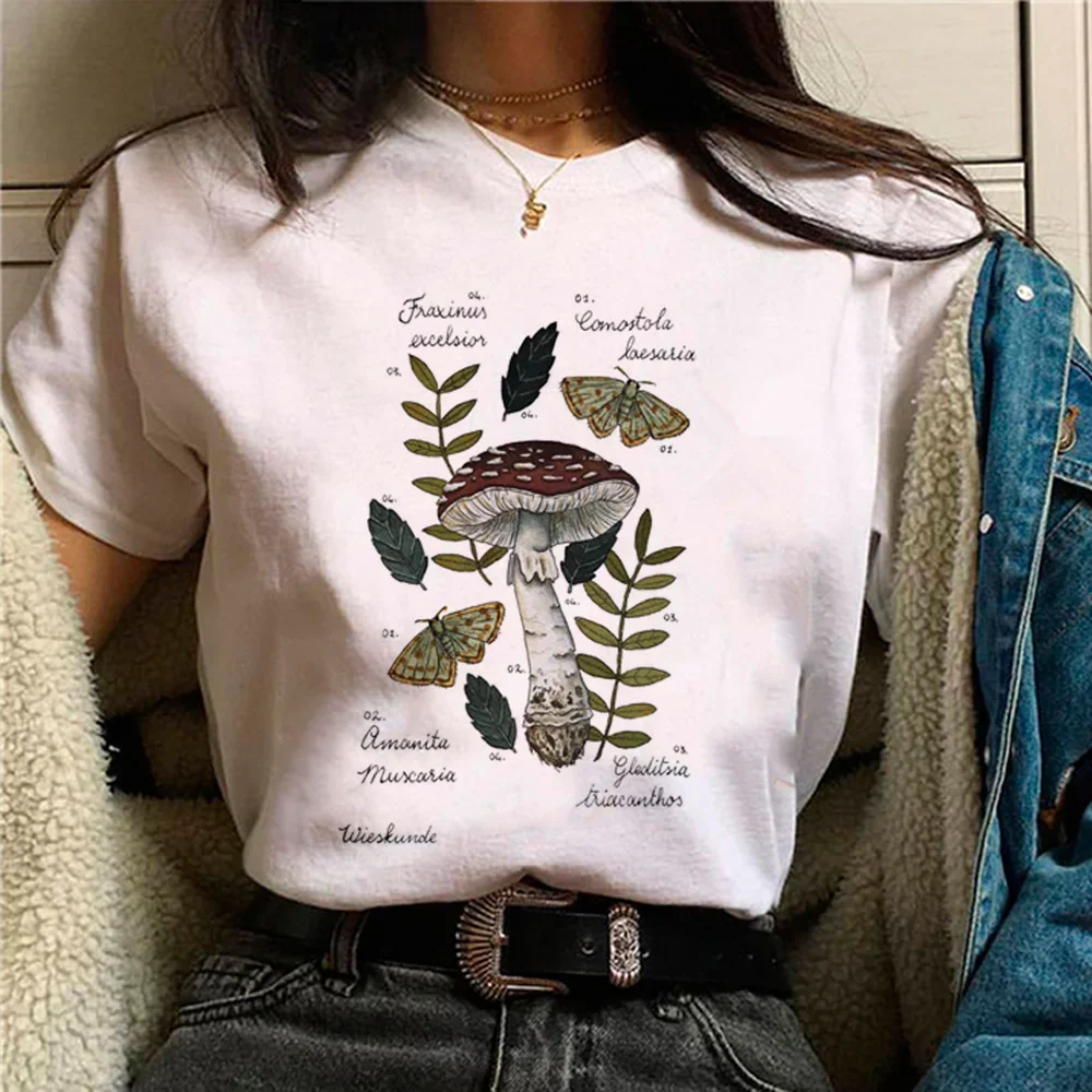 Mushroom t shirt women Japanese tshirt girl y2k 2000s clothes