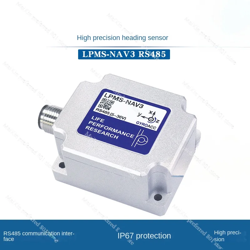 LPMS-NAV3 RS485 metal waterproof 6-axis high-precision heading angle sensor, gyroscope IMU