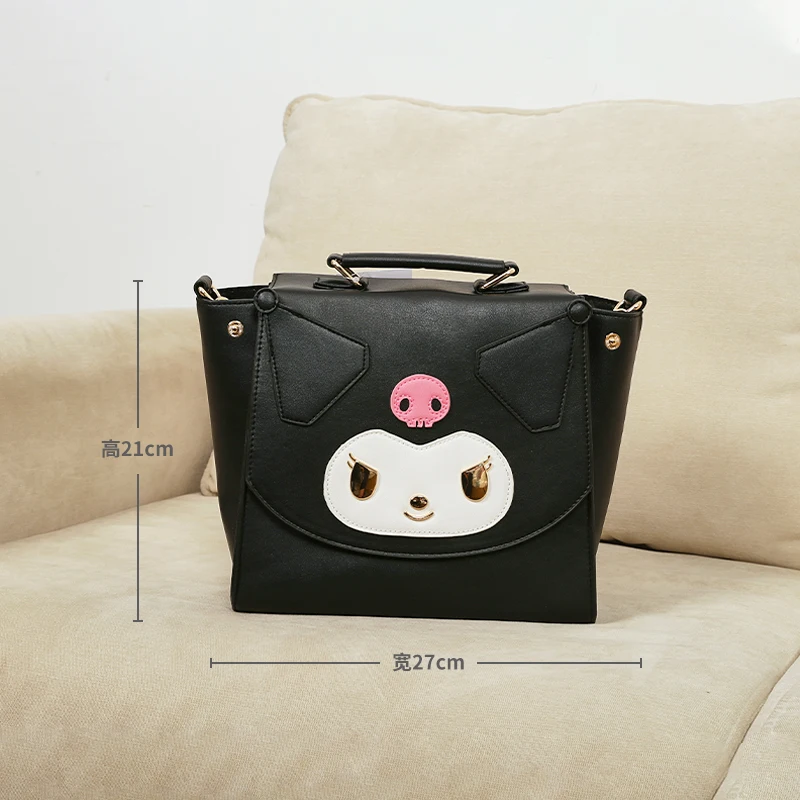 Sanrio Anime Peripheral Kuromi High Quality Backpack Kawaii Single Backpack Cute Students Handbag Fashion Goes With Everything