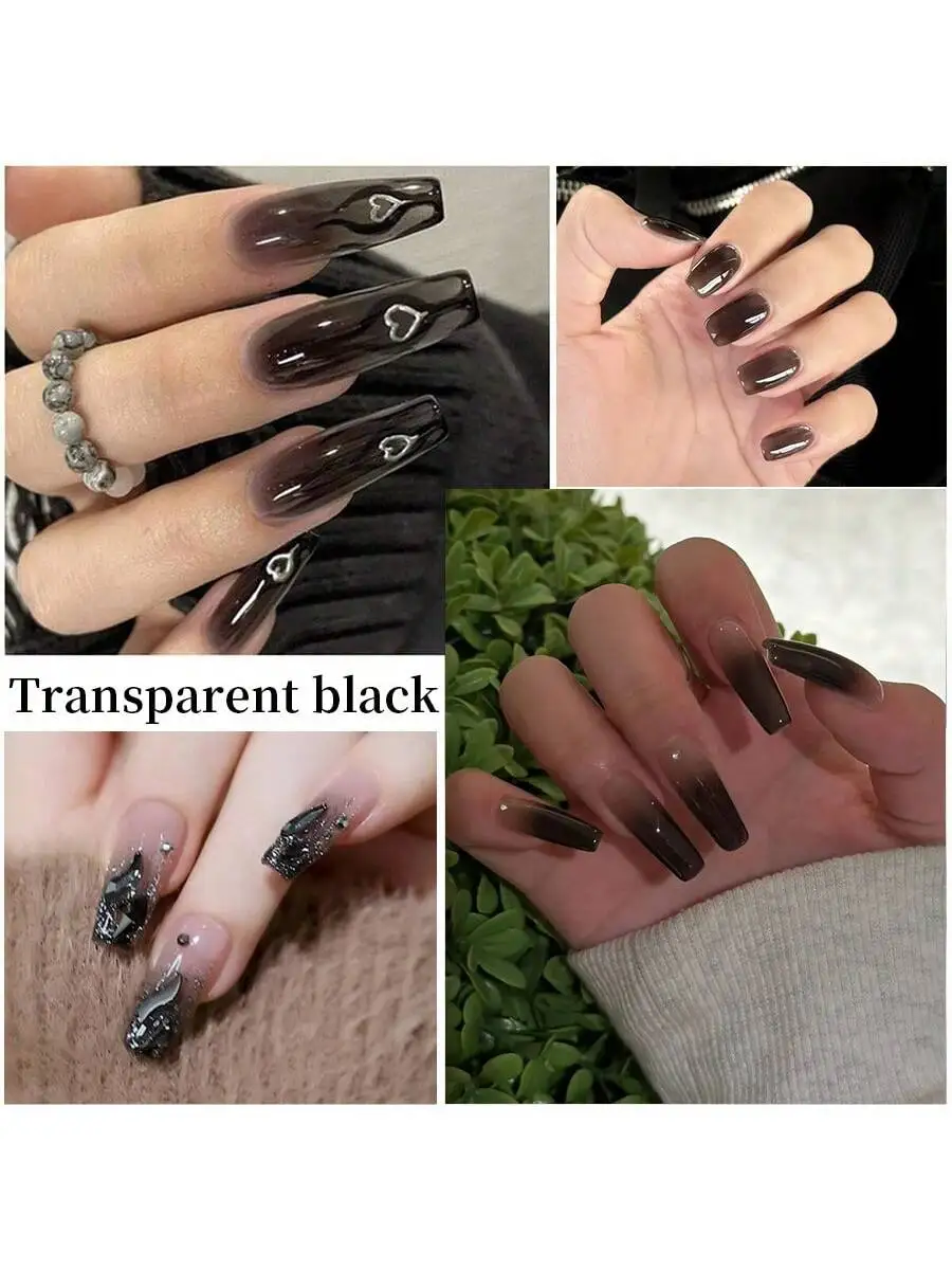 XEIJAYI 1 pieza de esmalte de uñas de Gel negro de 15Ml, arte de uñas para todas las estaciones, esmalte de uñas de Gel Led remojo, manicura de salón Diy para el hogar, regalos para uñas