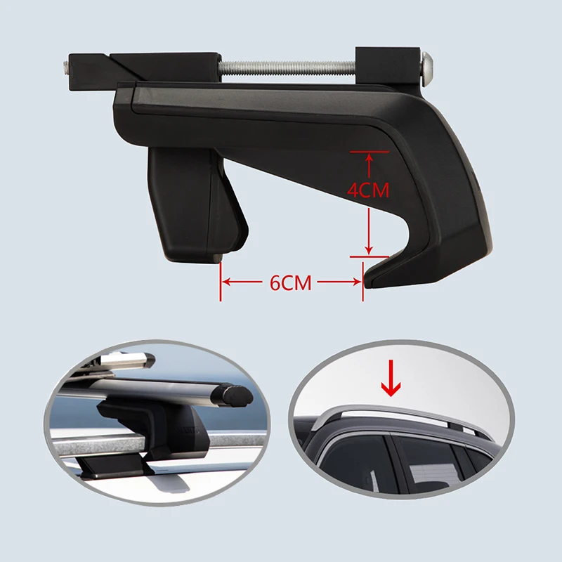 2 шт. Универсальные Стойки на крышу автомобиля, верхняя рейка, поперечная рейка, монтажный кронштейн, зажим, используемый для транспортных средств с