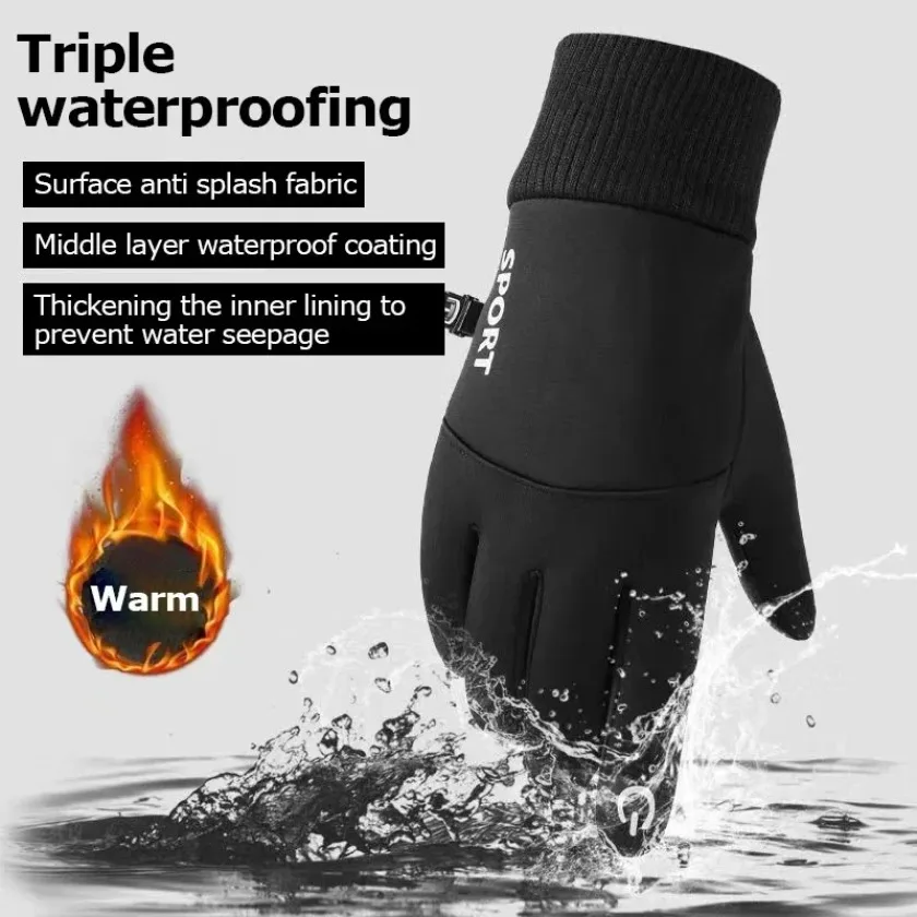 

Winter Gloves Women Men Ski Snow Gloves Thermal Warm Touch Screen, Suit for Running Cycling Biking Hiking Driving Walking Typing