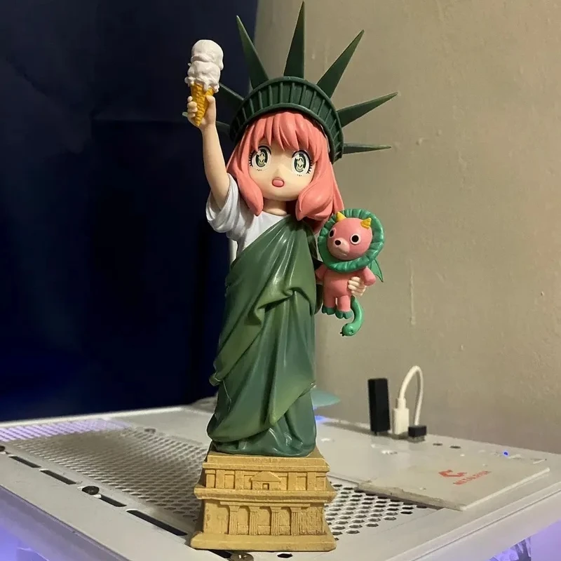 New Spy × Family Mimo Statue Of Liberty Ania Handmade Model Anime Cute Pretty Girl Trendy Play Ornament Decoration Birthday Gift