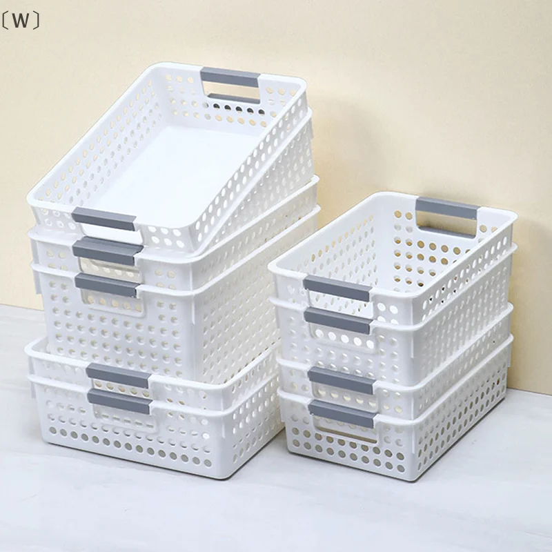 〔W〕Household Hollow Out Storage Basket For Miscellaneous Toys And Cosmetics Desktop Minimalist Plastic Storage Basket〔Winter1〕